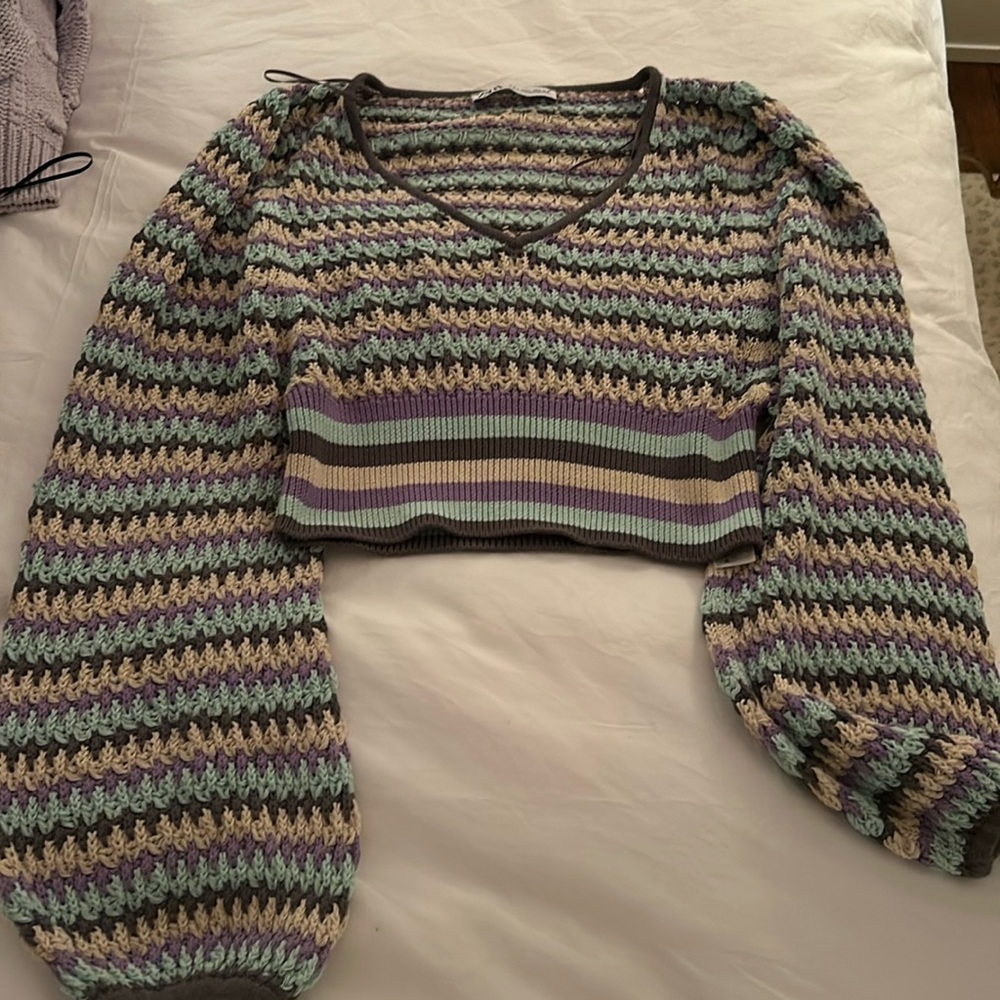 Zara multi colored knit sweater